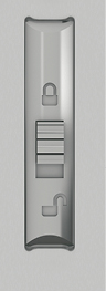 Temporary deactivation of the automatic function by means of a small lever located on the faceplate allows to leave and return to the building without the necessity to have a key. This solution can be used in combination with a day/night module or an electric doorstrike.